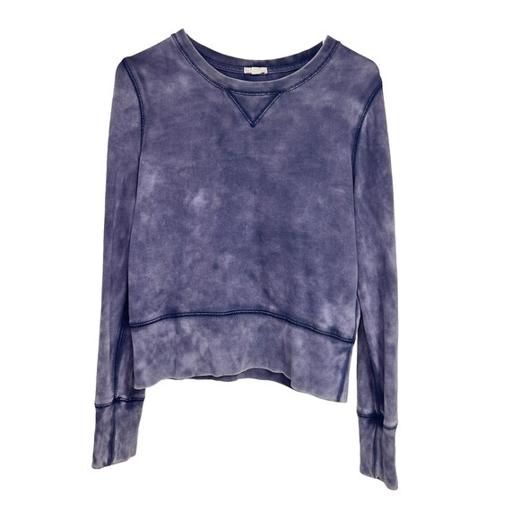 Womens Small GAP Designed Crafted Military Blue Cotton Comet Wash Sweatshirt - Picture 1 of 7